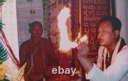 Magic Buddha UFO Coin Aj Mom Thai Amulet Attraction Charm Protect Great Mercy