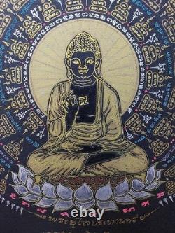 Magic Hand Written Yant Phra Buddha AJ Amon Thai Amulet Luck Wealth Protect A6