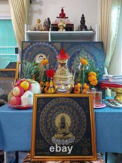 Magic Hand Written Yant Phra Buddha AJ Amon Thai Amulet Luck Wealth Protect A6