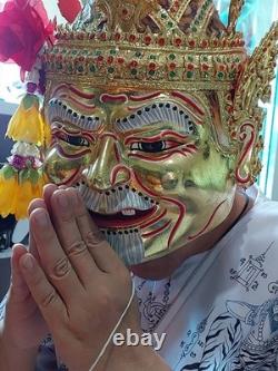 Magic Hand Written Yant Phra Buddha AJ Amon Thai Amulet Luck Wealth Protect A6