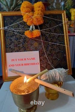 Magic Hand Written Yant Phra Buddha AJ Amon Thai Amulet Luck Wealth Protect A6