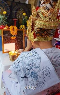 Magic Hand Written Yant Phra Buddha AJ Amon Thai Amulet Luck Wealth Protect A6