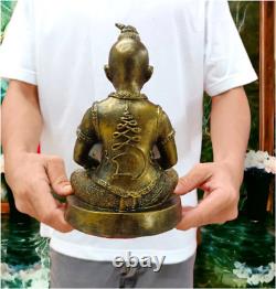 Magic Talisman Kuman Thong Statue Metal Lp Kruba Duangdee Thai Buddha Amulet