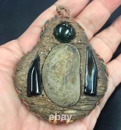 Magic Talisman Thai Amulet Crafts Suriyan Fetish Pendent Skull Leklai Buddha