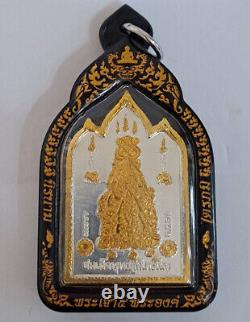 Magic Thai Amulet 5 Buddha AJ Mom Success Protect Safety UFO Yant Nice Casing