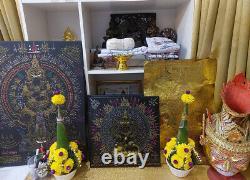 Magic Yant Cloth 9 Face Buddha AJ Amon Thai Amulet Power Luck Fortune Wealth Y15