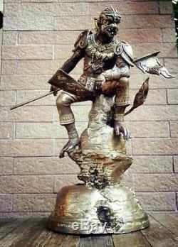 Magnificent Bronze Statues Hanuman LP Somboon Thai Buddha Amulet Success Victory