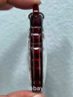 Medal Gold Tiger Royal King Lp Chanai Thai Buddha Amulet Water Proof Case