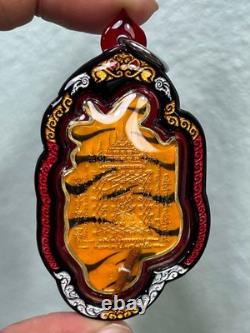 Medal Gold Tiger Royal King Lp Chanai Thai Buddha Amulet Water Proof Case Medal Gold Tiger Royal King Lp Chanai Thai Buddha Amulet Water Proof Case