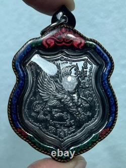 Medal Tiger King Wing Flying V. 2 Lp Chanai Thai Buddha Amulet Water Proof Case