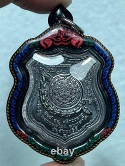 Medal Tiger King Wing Flying V. 2 Lp Chanai Thai Buddha Amulet Water Proof Case
