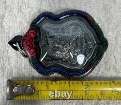 Medal Tiger King Wing Flying V. 2 Lp Chanai Thai Buddha Amulet Water Proof Case