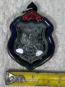 Medal Tiger King Wing Flying V. 2 Lp Chanai Thai Buddha Amulet Water Proof Case