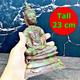 Meditating Bronze Statue Antique Ayutthaya Crown Buddha Armor Thai Amulet 16807