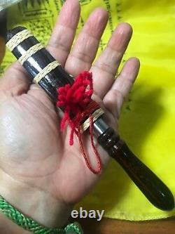 Meed Mor Talisman Thai Amulet Dagger Knife Sword Shaman Buddha Wood Leklai Back