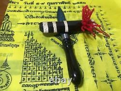 Meed Mor Talisman Thai Amulet Dagger Knife Sword Shaman Buddha Wood Leklai Back