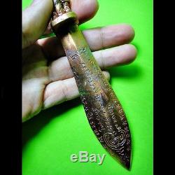Meed Mor Tao Wessuwan By Lp Jeed Knife Magic Powerful Protect Thai Buddha Amulet