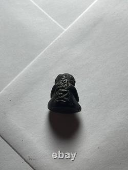 Mini Phra Pidta Thai Buddha Amulet Yantra Back Small Black Tone