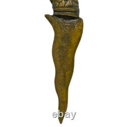 Naga Nagini Serpent Water Deity Buddha Yant Thai Amulet Brass Knife Meed Mor