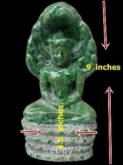 Naga Prok Buddha statue, Thai amulet made from clay #2