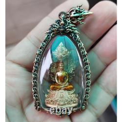 Naka Covering Buddha Bronze Color Phra Wimuttisuk Tewanakarach Thai Amulet