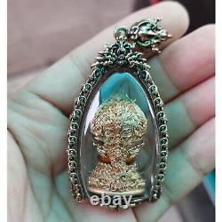 Naka Covering Buddha Bronze Color Phra Wimuttisuk Tewanakarach Thai Amulet