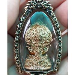 Naka Covering Buddha Bronze Color Phra Wimuttisuk Tewanakarach Thai Amulet