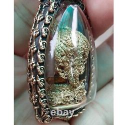 Naka Covering Buddha Bronze Color Phra Wimuttisuk Tewanakarach Thai Amulet