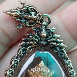 Naka Covering Buddha Bronze Color Phra Wimuttisuk Tewanakarach Thai Amulet