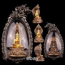 Naka Covering Buddha Gold Color Phra Wimuttisuk Tewanakarach Thai Amulet Pendant