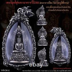 Naka Covering Buddha Silver Color Phra Wimuttisuk Tewanakarach Thai Amulet
