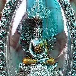 Naka Covering Buddha White Bronze Color Phra Wimuttisuk Tewanakarach Thai Amulet