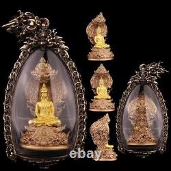 Naka Covering Golden Buddha Phra Wimuttisuk Tewanakarach Thai Amulet Pendant