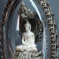 Naka Covering White Gold Buddha Phra Wimuttisuk Tewanakarach Thai Amulet Pendant