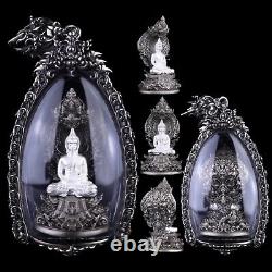 Naka Covering White Gold Buddha Phra Wimuttisuk Tewanakarach Thai Amulet Pendant