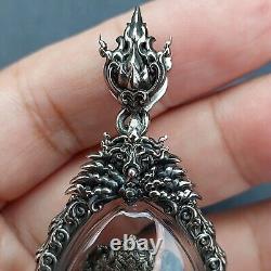 Naka Covering White Gold Buddha Phra Wimuttisuk Tewanakarach Thai Amulet Pendant