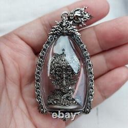 Naka Covering White Gold Buddha Phra Wimuttisuk Tewanakarach Thai Amulet Pendant