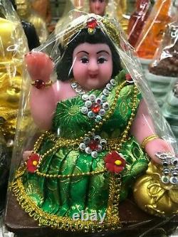 Nang Kwak Money Thai Amulet Help Rich Wealth Lady Talisman Buddha Green Love