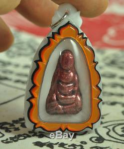 Natural Red Pure LEKLAI SURIYAN RACHA became Lp Tuad Thai Buddha Amulet Pendant