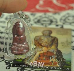 Natural Red Pure Sun LEKLAI SURIYAN RACHA Lp Tuad Thuad Top Thai Buddha Amulet