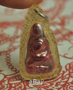 Natural Red Pure Sun LEKLAI SURIYAN RACHA Lp Tuad Thuad Top Thai Buddha Amulet