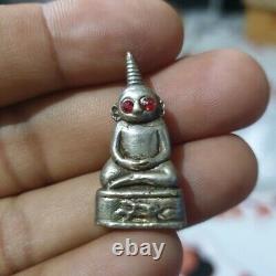 Ngang Ta Daeng (Red Eye), silver, LP Rit Wat Chonprathan Rajdamri Thai Amulet Old