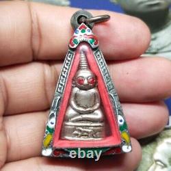 Ngang Ta Daeng (Red Eye), silver, LP Rit Wat Chonprathan Rajdamri Thai Amulet Old