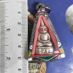 Ngang Ta Daeng (Red Eye), silver, LP Rit Wat Chonprathan Rajdamri Thai Amulet Old