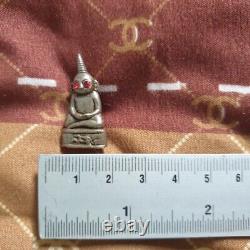 Ngang Ta Daeng (Red Eye), silver, LP Rit Wat Chonprathan Rajdamri Thai Amulet Old