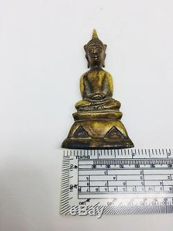 OLD PHRA NGANG CHAI Wat Thai BUDDHA AMULET ANTIQUE STATUE