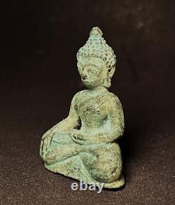 OLD THAI BUDDHA AMULET ANCIENT BUDDHA CHIANG SAEN (Singh Nueng) BRONZE