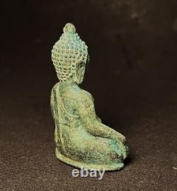 OLD THAI BUDDHA AMULET ANCIENT BUDDHA CHIANG SAEN (Singh Nueng) BRONZE