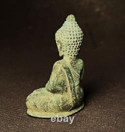 OLD THAI BUDDHA AMULET ANCIENT BUDDHA CHIANG SAEN (Singh Nueng) BRONZE