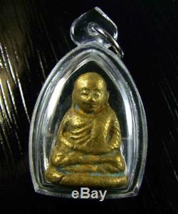 Old Amulet For Lucky Money LP NGERN Real Thai Buddha Magical Talisman Pendant